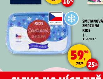 Smetanová zmrzlina Rios 1 l
