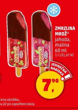 Zmrzlina Mrož jahoda, malina 60 ml