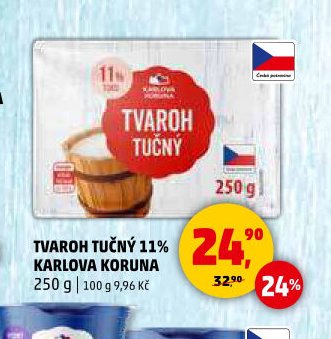 TVAROH TUČNÝ 11% KARLOVA KORUNA 250 g