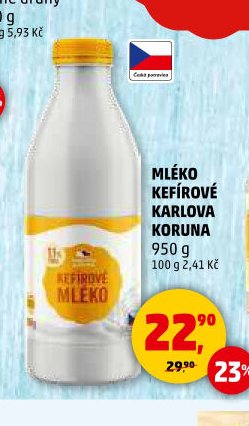 MLÉKO KEFÍROVÉ KARLOVA KORUNA 950 g