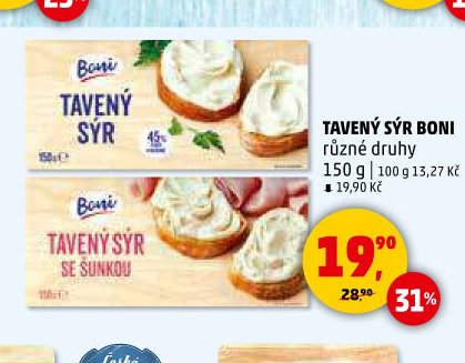 TAVENÝ SÝR BONI různé druhy 150 g