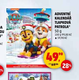 Adventní kalendář Tlapková patrola 50 g