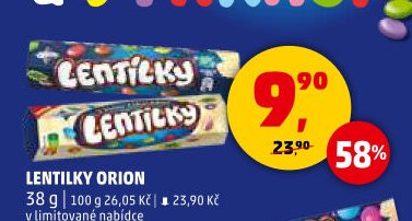 Lentilky Orion 38 g