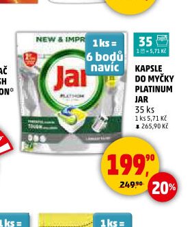 Kapsle do myčky Platinum Jar