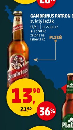 GAMBRINUS PATRON 12 světlé ležák
