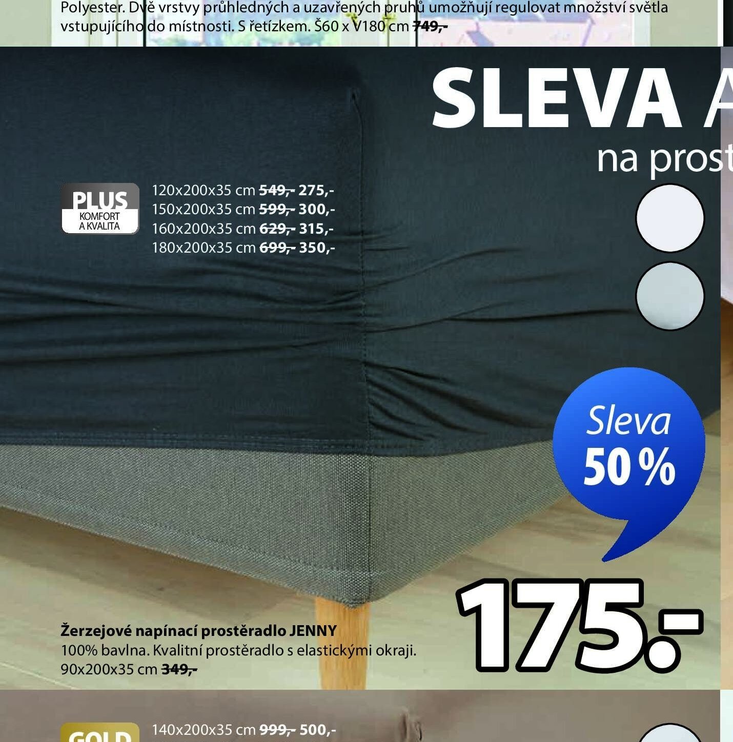 Žerzejové napínací prostěradlo JENNY
