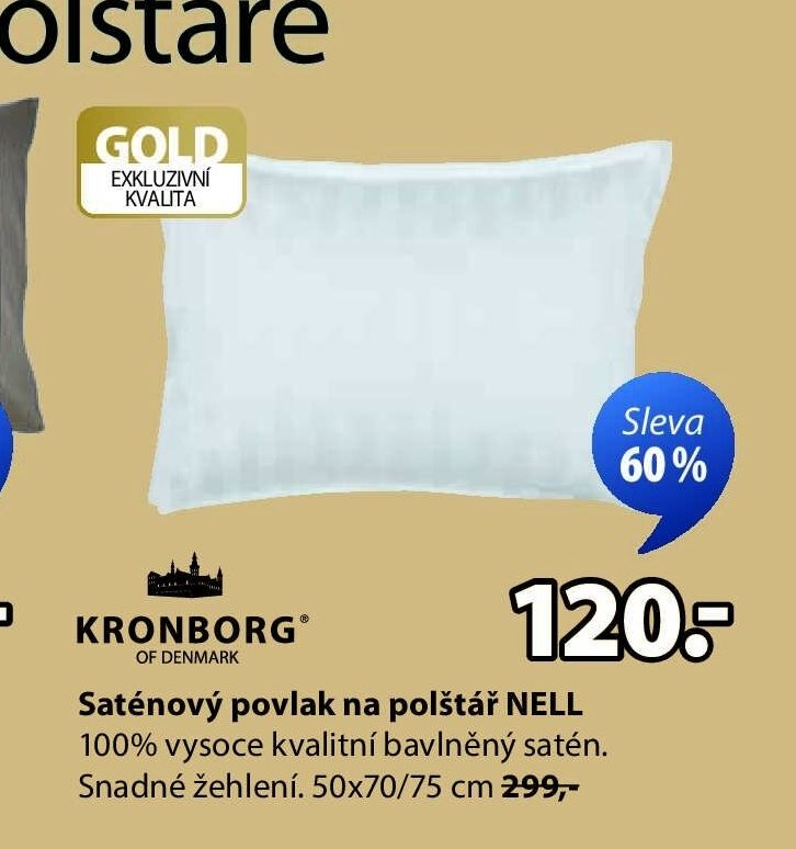 Saténový povlak na polštář NELL