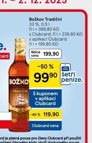 Božkov Tradiční 33 %, 0,5 l
