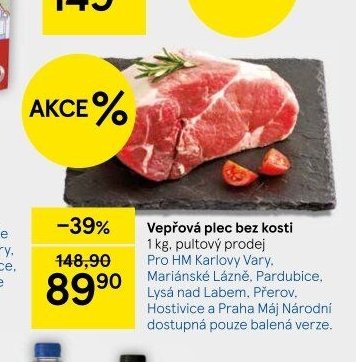 Vepřová plec bez kosti 1 kg
