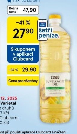 Tesco Slunečnicový olej
