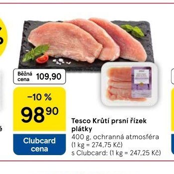 Tesco Krůtí prsní řízek plátky