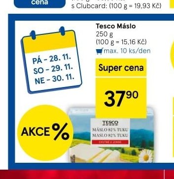 Tesco Máslo