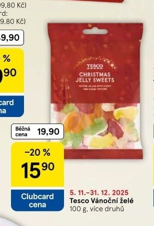 Tesco Vánoční želé