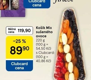 Košík Mix sušeného ovoce 220 g