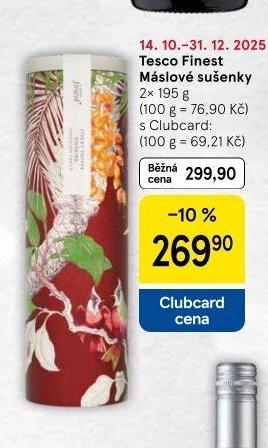 Tesco Finest Máslové sušenky 2x 195 g