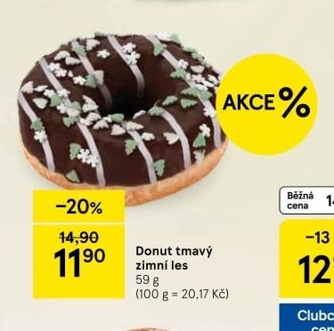 Donut tmavý zimní les
