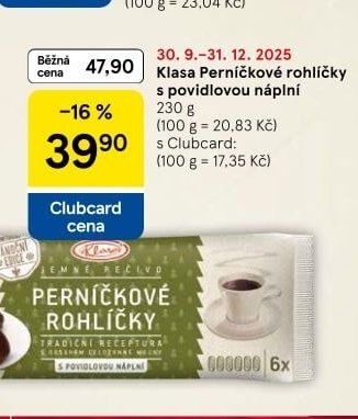 Klasa Perníčkové rohlíčky s povidlovou náplní