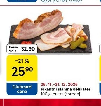 Pikantní slanina delikates