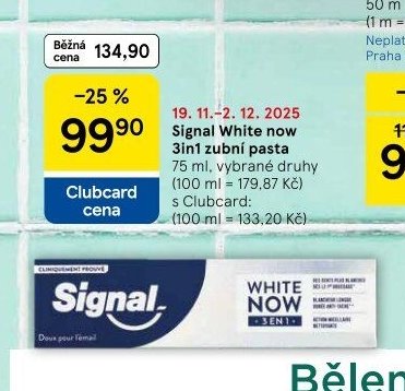 Signal White now 3in1 zubní pasta