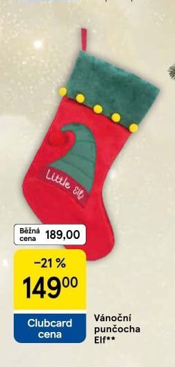 Vánoční punčocha Elf