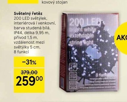 Světelný řetěz 200 LED