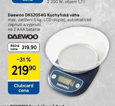 Daewoo DKS2054G Kuchyňská váha