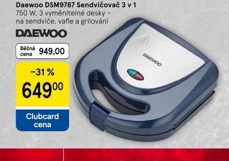Daewoo DSM9787 Sendvičovač 3 v 1