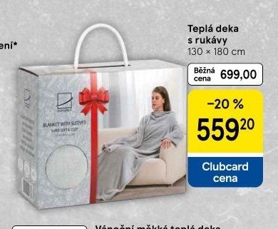 Teplá deka s rukávy 130 x 180 cm