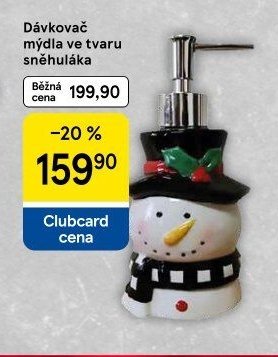 Dávkovač mýdla ve tvaru sněhuláka
