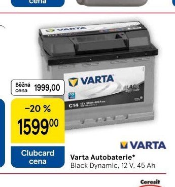 Varta Autobaterie Black Dynamic, 12 V, 45 Ah