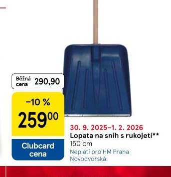 Lopata na sníh s rukojetí