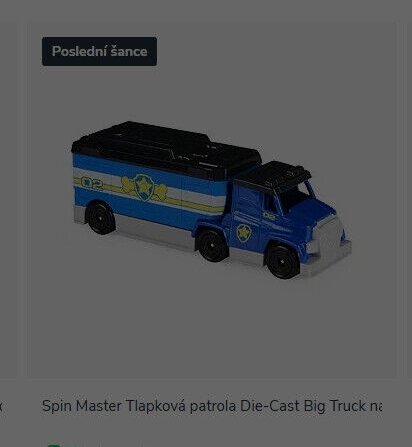 Spin Master Tlapková patrola Die-Cast Big Truck nákladní auto