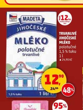 JIHOČESKÉ MLÉKO POLOTUČNÉ