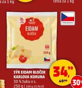 SÝR EIDAM BLOČEK KARLOVA KORUNA