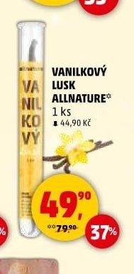 VANILKOVÝ LUSK ALLNATURE 1 ks