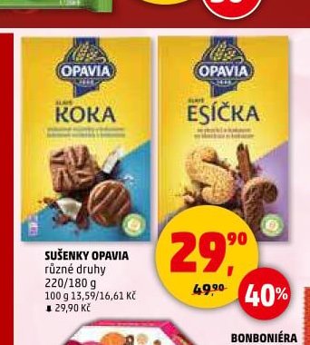 Sušenky Opavia různé druhy