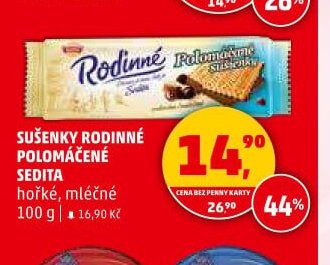 Sušenky Rodinné polomáčené Sedita