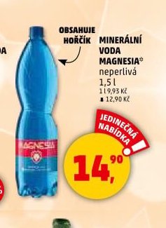 MINERÁLNÍ VODA MAGNESIA neperlivá 1,5 l