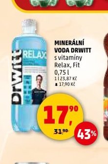MINERÁLNÍ VODA DRWITT s vitamíny Relax, Fit 0,75 l