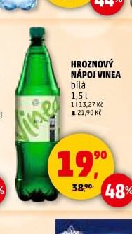 HROZNOVÝ NÁPOJ VINEA bílá 1,5 l
