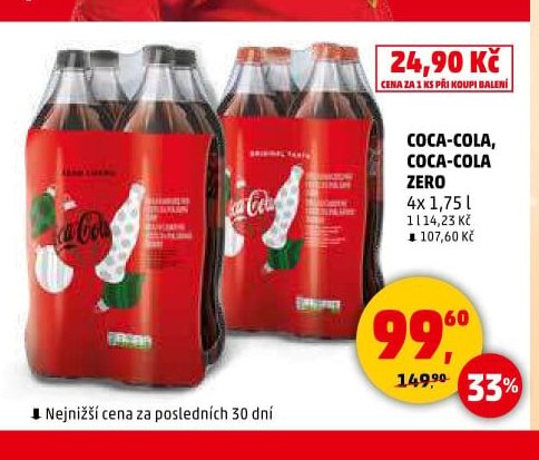 COCA-COLA, COCA-COLA ZERO 4x 1,75 l