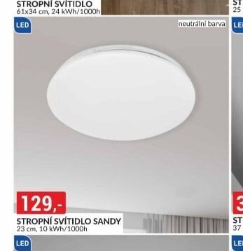 STROPNÍ SVÍTIDLO SANDY