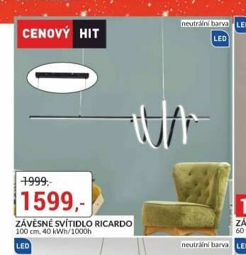 ZÁVĚSNÉ SVÍTIDLO RICARDO