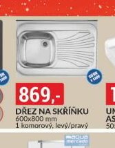 DŘEZ NA SKŘÍNKU