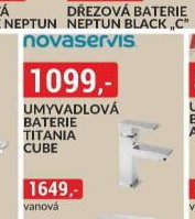 Umyvadlová baterie Titania Cube