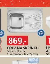 DŘEZ NA SKŘÍŇKU