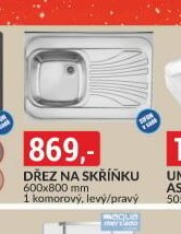 DŘEZ NA SKŘÍŇKU