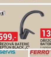 Dřezová baterie NEPTUN BLACK C
