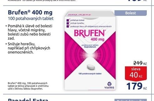 Brufen 400 mg 100 potahovaných tablet