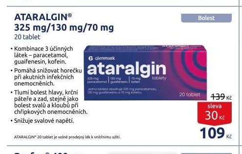 ATARALGIN 325 mg/130 mg/70 mg 20 tablet